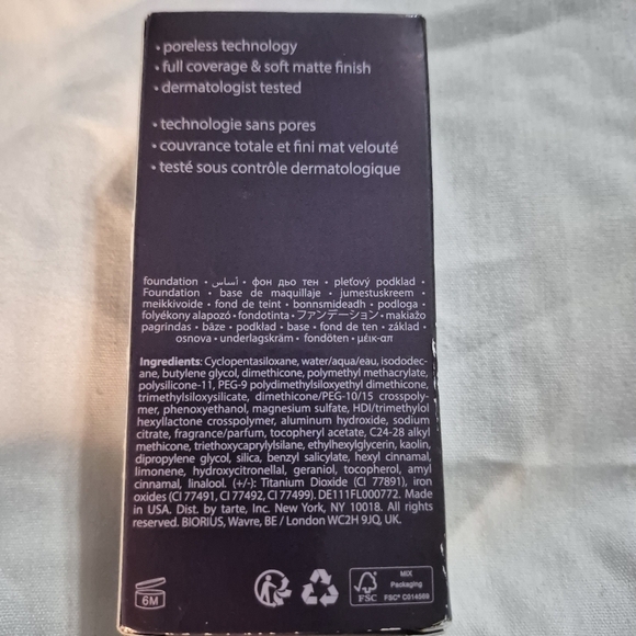 Tarte Amazonian Clay Foundation - Cream- 42N Tan Neutral - Picture 4 of 6